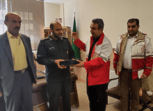 تقدیر رییس و پرسنل هلال احمر از فرمانده بسیج ادارات شهرستان نظرآباد