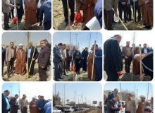 کاشت نهال در نقاط مختلف شهر و روستای شهرستان چهارباغ