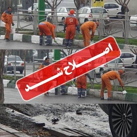 شهردار کرج به انتشار تصویر رنگ‌آمیزی جداول در هوای بارانی واکنش نشان داد