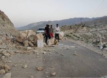 ریزش کوه در جاده کرج – چالوس خسارتی نداشت