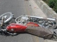 برخورد موتور سیکلت با عابر پیاده حادثه آفرید