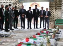حضور رئیس سازمان زندان‌ها در گلزار شهدای فردیس