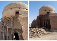 احتمال ریزش بنای امامزاده تاریخی سلیمان(ع) و خطرات جانی ناشی از آن بالاست