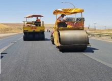 اجرای عملیات عمرانی در آزادراه کرج -قزوین