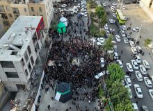 آئین خیمه سوزان عصر عاشورا در فردیس برگزار شد
