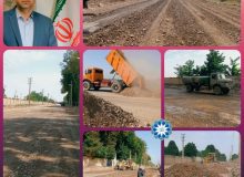 تداوم عملیات عمرانی زیرسازی و آماده سازی جهت اجرای آسفالت خیابان بسیج مشکین دشت
