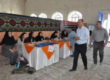 حضور رئیس و نایب رئیس شورای اسلامی شهر محمدشهر در میز خدمت بهزیستی استان البرز