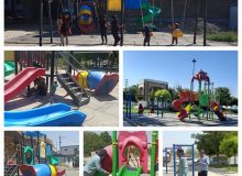 نصب وسایل بازی کودکان در بوستانهای شهرتنکمان توسط شهرداری