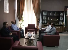 دیدار خزایی مدیر حراست و امور ورزشی مجتمع شرکت ماموت با سرپرست دانشگاه آزاد اسلامی واحد هشتگرد