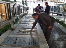 تجدید پیمان مدیرکل کتابخانه های عمومی البرز با آرمانهای شهدا