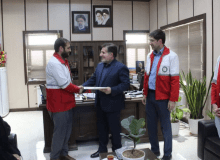 تقدیر هلال احمری‌ها از نماینده عالی دولت در شهرستان اشتهارد