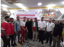 بازدید رئیس جمعیت هلال احمر از درمانگاه نباء در نجف و دیدار با تیم درمانی امدادی استان البرز