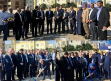 آیین کلنگ زنی سالن چند منظوره در فاز ۴ شهر مهستان