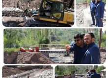 بازدید فرماندار شهرستان طالقان، از عملیات احداث دیوار ساحلی روستای سفچخانی