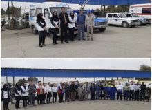 حضور پرسنل اورژانس اجتماعی بهزیستی نظرآباد در مانور پدافند غیرعامل در شرکت سیمان آبیک