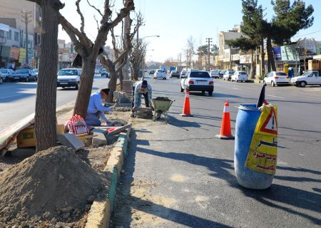 مناسب سازی معبر در بلوار شهید سلیمانی آغاز شد