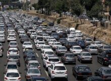 ترافیک سنگین در آزادراه تهران-کرج-قزوین