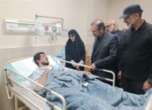 عیادت از مجروحان تجاوز رژیم صهیونیستی و دیدار با خانواده شهید ادیبی
