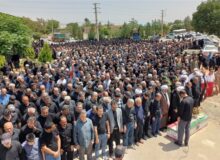شهید حسین تک‌دهقان در روستای صالحیه نظرآباد آرام گرفت+تصویر