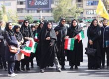 تصاویر تجمع جامعه ورزش بانوان در محکومیت اسراییل