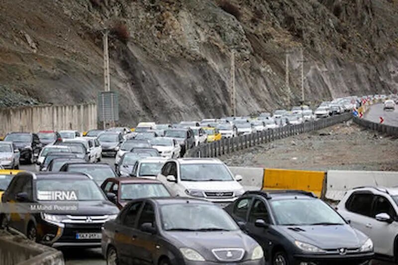 ترافیک سنگین در جاده چالوس و آزادراه تهران -شمال