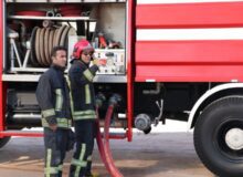 مهار حریق در یک آموزشگاه فردیس