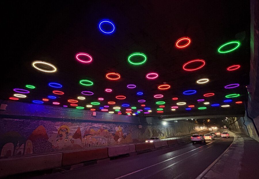 ۸۵ اِلمان نوری در زیرگذر شورا نصب شد