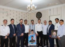 گرامیداشت یاد شهید “پوریا صفایی” توسط سرپرست آتش‌نشانی