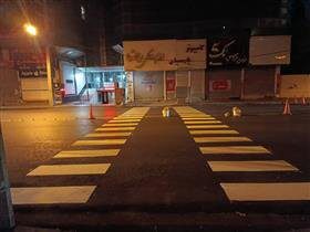 بلوک عابر پیاده در سهراهی خیابان بهار کرج اجرا شد