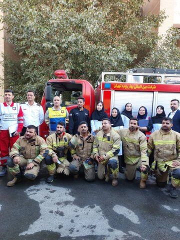 مانور اطفای حریق در بیمارستان البرز برگزار شد