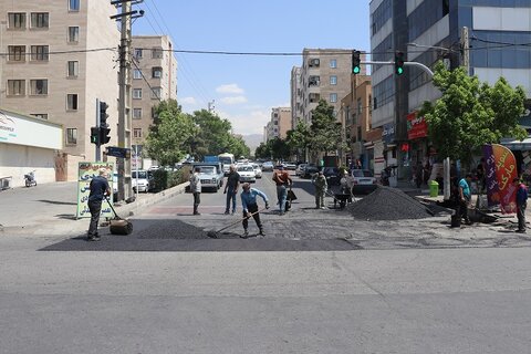آسفالت معابر محله ۲۲ بهمن و بلوار باهنر کرج نوسازی شد
