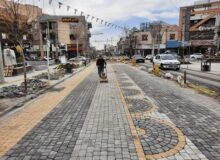 مرحله اول عملیات نصب کفپوش نوستالیت خیابان آزادی به اتمام رسید
