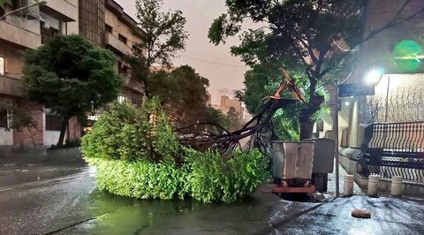 تاکید آتشنشانی کرج بر آمادگی شهروندان در برابر طوفان