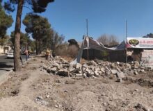 بازگشایی معبر کاج شمالی در گلدشت کرج